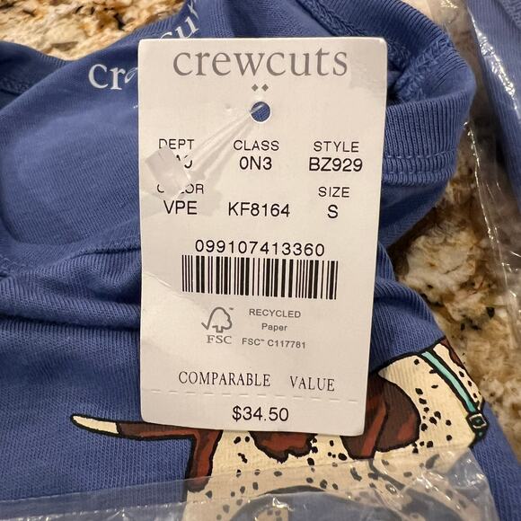 NWT J Crew Blue Boys' Surfer Dog Graphic Tee - Picture 6 of 9